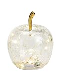 Seyila Home Dekorative Glas Apfel Leuchte mit LED Beleuchtung und...