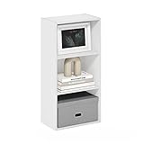 Furinno Luder 3-stufiges Bücherregal mit offenem Regal, Weiß