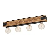 EGLO Deckenlampe Layham, 4 flammige Deckenleuchte Vintage, Industrial,...