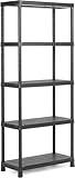 Keter Plus Kunststoffregal 80/5, schwarz, 80 x 40 x 187 cm