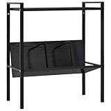 ULUYYUC Bücherregal Schwarz 52x28x59 cm mit 2 Regalböden aus...