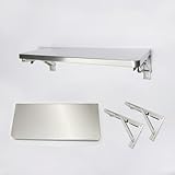 Klapptisch aus Edelstahl, Wandmontage, platzsparendes Küchenregal,...