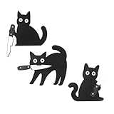 Introti Türrahmen-Dekor mit schwarzer Katze, 3 Stück, Wanddekoration...