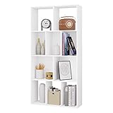 WOLTU Bücherregal mit 4 Ebenen, Regal mit 10 Fächern für Wohnzimmer...