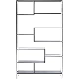 Kare Design Regal Loft, Schwarz, Wandregal, Regal, Stahl, Glas,...