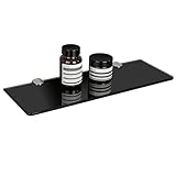 SAYAYO Glasregal Schwarz, Badregal Duschablage Schwarz Glasablage mit...