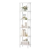 HOOBRO Bücherregal mit 6 Ebenen, Retro-Standregal, DVD-Regal,...