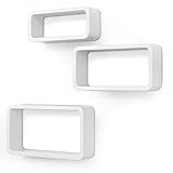 SONGMICS Wandregal, 3er Set, Cube Regal, Schweberegal, Würfelregal,...