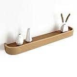 MATERIUM® „ARC“ Wandregal Holz – Schweberegal mit...