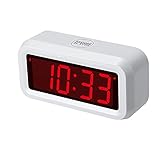 Timegyro Digital Wecker clcok, Schreibtischuhr nur batteriebetrieben,3...