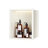 TMKDNNKG Duschnische aus Edelstahl mit LED-Beleuchtung, Keine Fliesen...