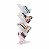 nabbi Bücherregal - weiß und SCHMAL, 6 Etagen, Bücher Regal,...