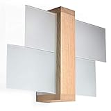 Sollux Lighting Wandleuchte Innen Wandlampe Holz Glas 1 Flammig...