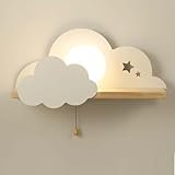 Wolke Wandleuchte mit Schalter, Innen Kinderzimmer Wandlampe E27 mit...