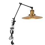 FSLiving Industrial Klemmleuchte mit 2,5 Schalterkabel, Einstellbar...