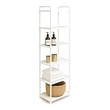 ABBAware Standregal mit 6 Ebenen - 40 x 30 x 135 cm Kunststoff weiß -...