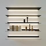 LXWKAI Modernes Wandregal mit LED-Licht für Bar, Wohnzimmer oder...