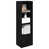 HETFTJN Bücherregal Schwarz Eichen Optik Holzwerkstoff 31x24x102 cm...