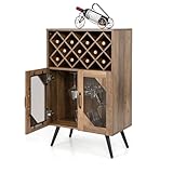 KOMFOTTEU Weinschrank für Küche, Buffetschrank mit herausnehmbarem...