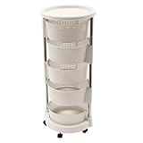 Deurqund 5-stöckiger Küchenwagen mit Rollen, Drehbarer Rollwagen...