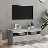 KTHLBRH TV-Schrank mit LED-Beleuchtung Betongrau HiFi Rack tv Regal tv...