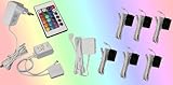 Trango 6er Set 5022-06 RGB Farbwechsel LED Glaskantenbeleuchtung I...