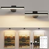 Bilderleuchte Kabellos ohne Bohren, 2 Stück LED Wandleuchte Innen mit...
