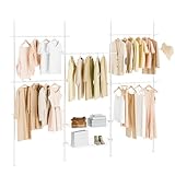 SoBuy Teleskop Kleiderständer, robuster Kleiderstange, verstellbarer...