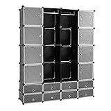 Einfeben 16 Würfel DIY Regalsystem Kleiderschrank Offen Kunststoff...