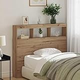 QJBSAVVA Bettkopfteil mit LED Beleuchtung Eiche handwerklich...