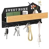 Schlüsselbrett mit Ablage Ohne Bohren, Multifunktionales...