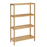 SONGMICS Badezimmerregal, Badregal, Küchenregal, Schuhregal mit 4...