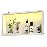 Bernkot Wandnische Dusche Edelstahl mit RGB LED, Wandnische Bad Nische...