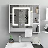 Beleuchteter Badezimmerspiegelschrank mit LED & Lichtsensor &...