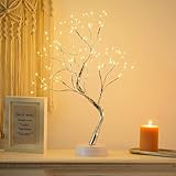 ROTRES LED Baum Lichter, 108 LEDs Birke Lichterbaum Innen, Warmweiß...