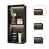 Neohomee Wandnische Dusche Edelstahl mit LED-Licht, Eingebettete...
