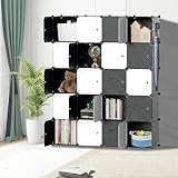 Fiqops Regalsystem Kleiderschrank, 20 Würfel Regalsystem aus robustem...