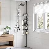 SONGMICS Duschregal, Eckregal Bad, mit 4 Ablagen, Badregal,...