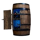 CREATIVE COOPER Weinregal Holz mit Tür mit LED RGB - Weinliegen -...