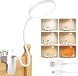 Bteng Leselampe Bett, 36 LED Klemmlampe mit Touch Dimmbar 6 Farben und...