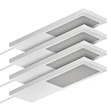 SOTECH 4er Set LED-Möbelleuchte GIULIA II ohne Sensor silbergrau,...