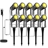 LONIUTO Gartenleuchten mit Strom,3W*10 Stück Gartenstrahler LED...