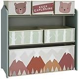 ZONEKIZ Kinderregal, Spielzeugregal mit 6 herausnehmbaren...