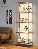 OUTONLIFE LED Bücherregal mit 5 Ebenen und großer, 60 cm breiter...