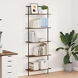 Qnhdfrt Standregal Räuchereiche 60 x 24 x 168 cm Holzwerkstoff und...