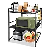 YUENFONG 3-stufiges Mikrowelle Regal Erweiterbares Küchenregal,...