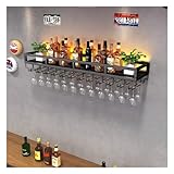Barschrank Schwimmende Regale, Wand Weinständer Mit Beleuchtung Led...