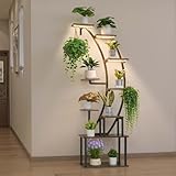 VEVOR Pflanzenständer mit Wachstumslicht, Blumentreppe mit 9 Ebenen,...