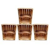 Teramico Massive Holzkisten Schuhregal Bücherregal GEFLAMMT...