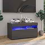 Festnight TV Schrank mit LED Beleuchtung Fernsehtisch Fernsehschrank...